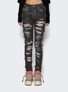 Rick Owens DRKSHDW | Detroit Cut Skinny Jeans Dark Dust | Cream