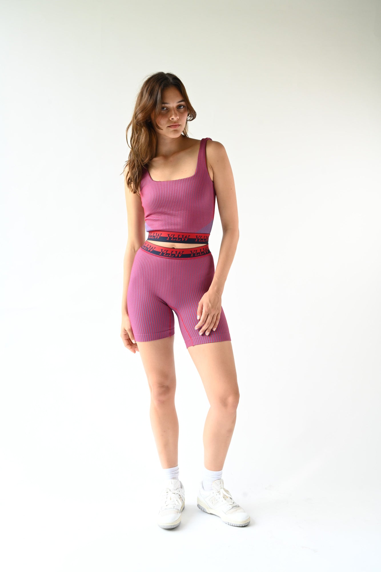 Aly Ribbed Shorts | Rouge