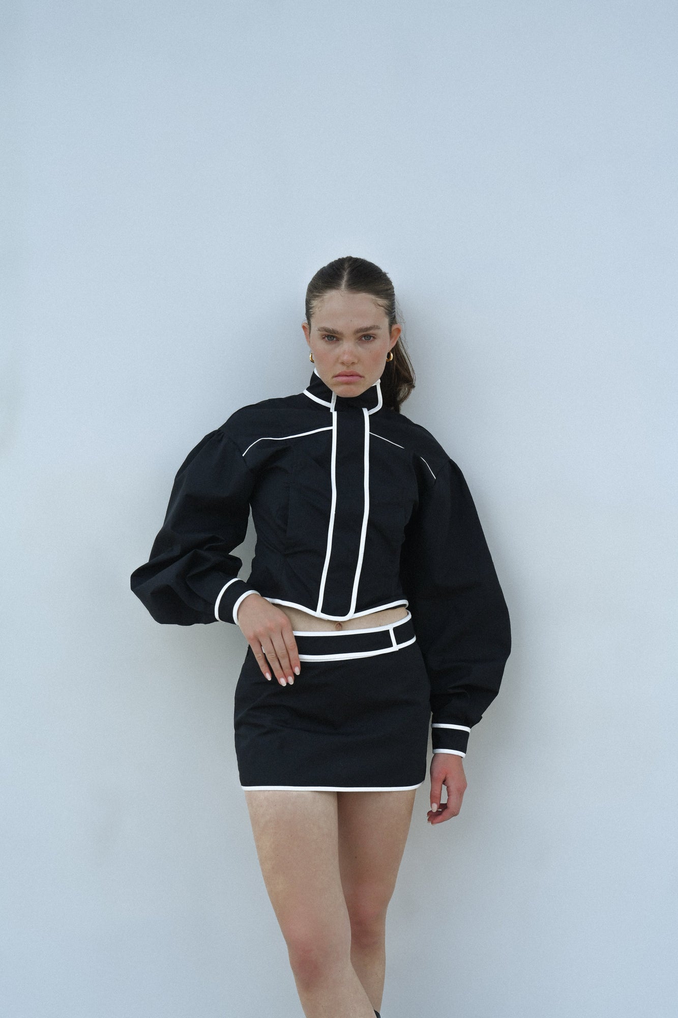 Ossie Cotton Skort | Black