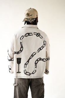 Britton Canvas Jacket | White & Black