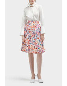 Dixie Silk Pleated Skirt | Vintage Garden