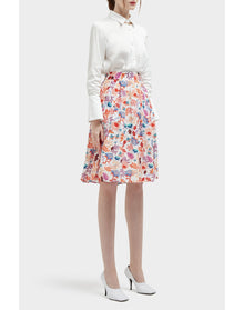 Dixie Silk Pleated Skirt | Vintage Garden