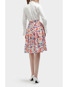 Dixie Silk Pleated Skirt | Vintage Garden