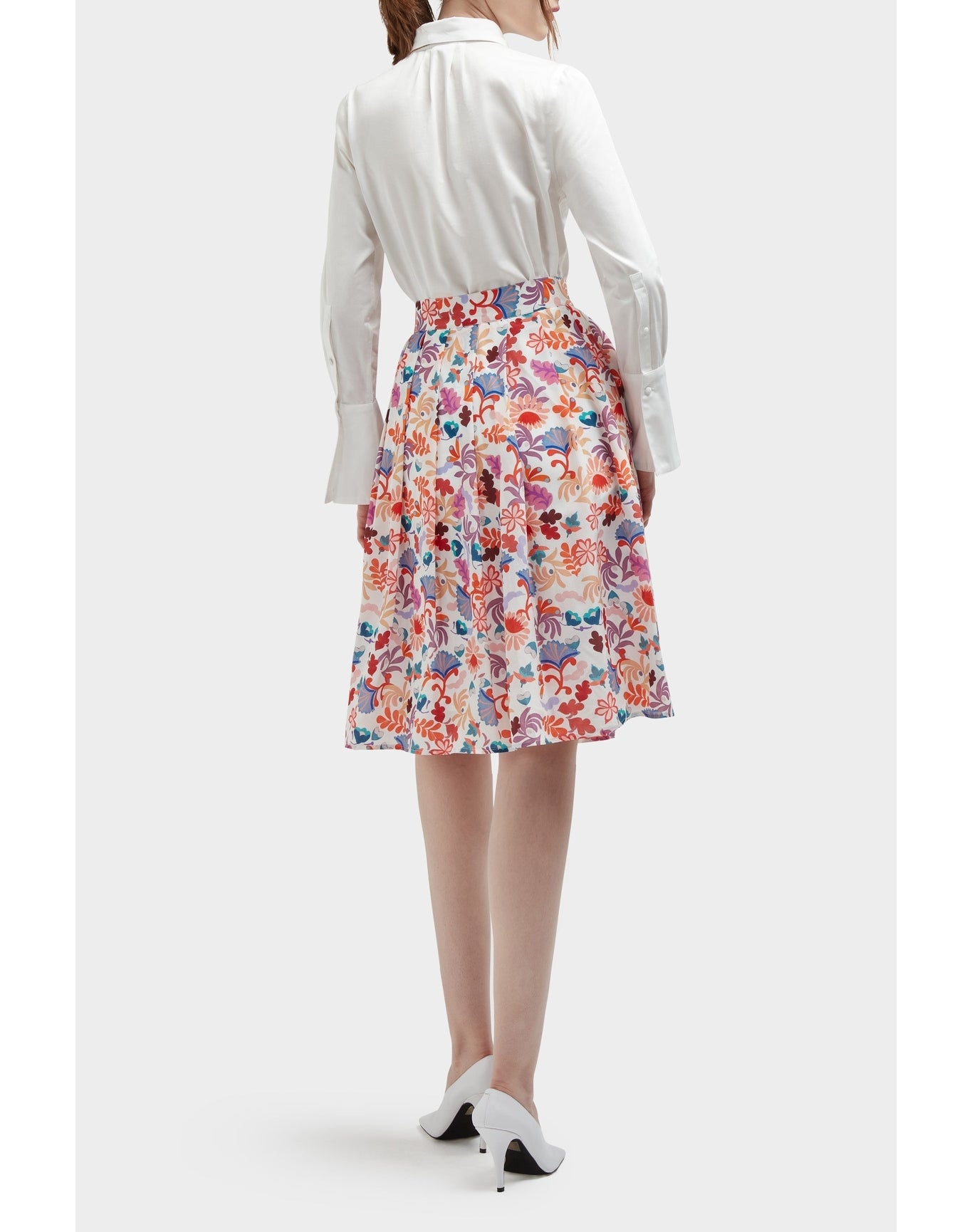 Dixie Silk Pleated Skirt | Vintage Garden