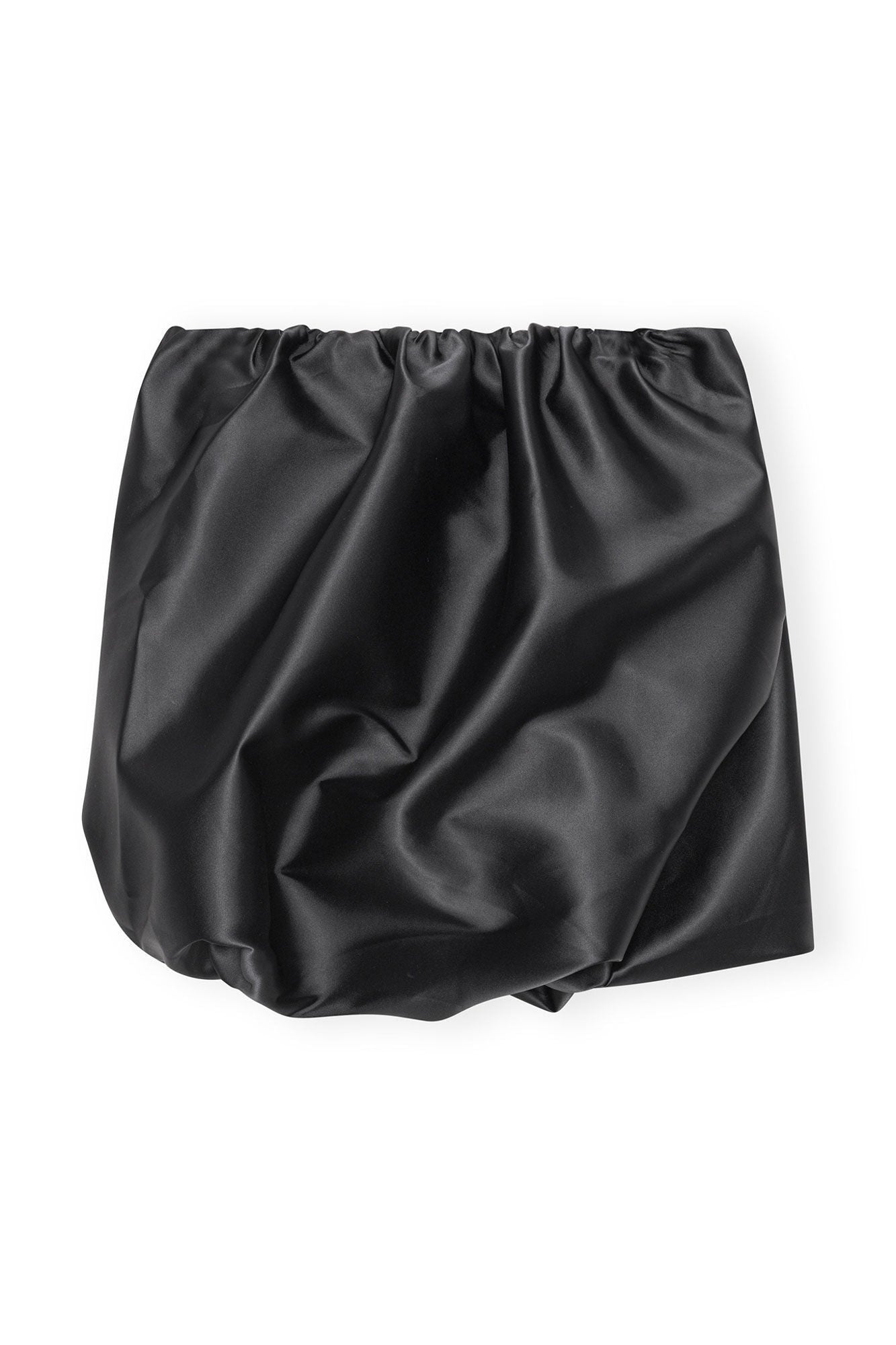 Double Satin Mini Skirt | Black