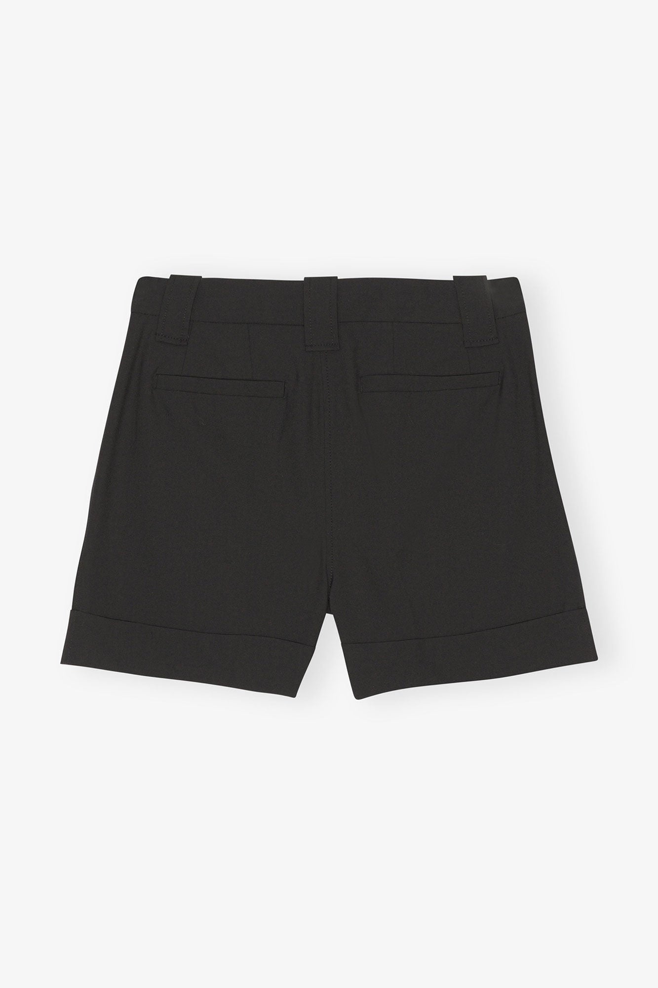 Drapey Melange Shorts | Black