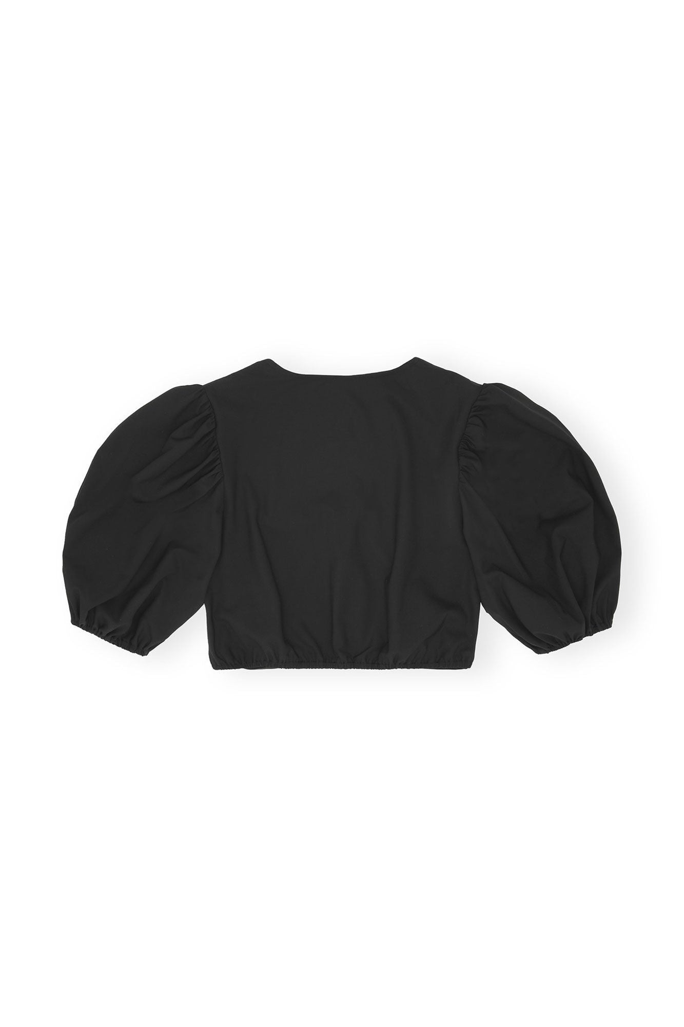 Drapey Melange Zipper Blouse | Black