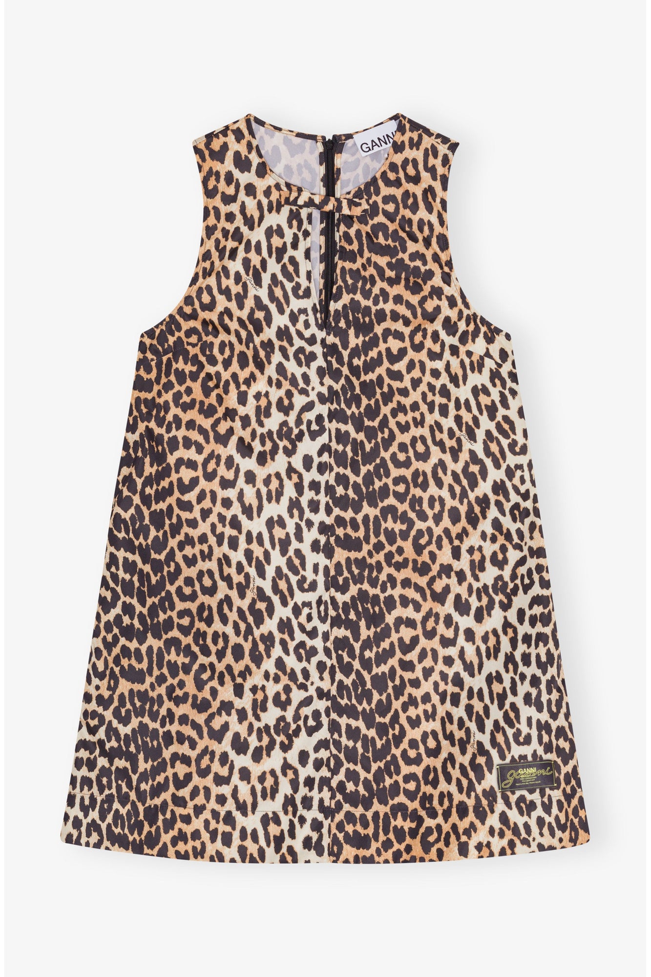 Duchesse Nylon Mini Dress | Leopard