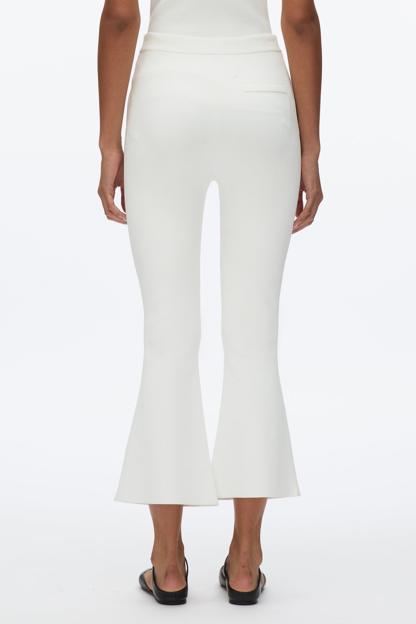 Compact Cropped Kickflare Pant | Ivory