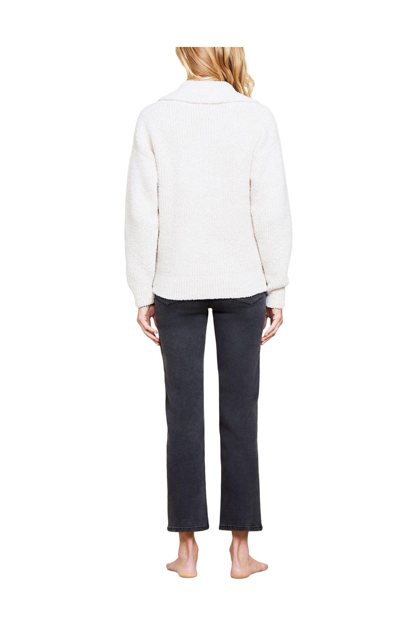 Womens | Cozychic Button Pullover | He Stone/Cream