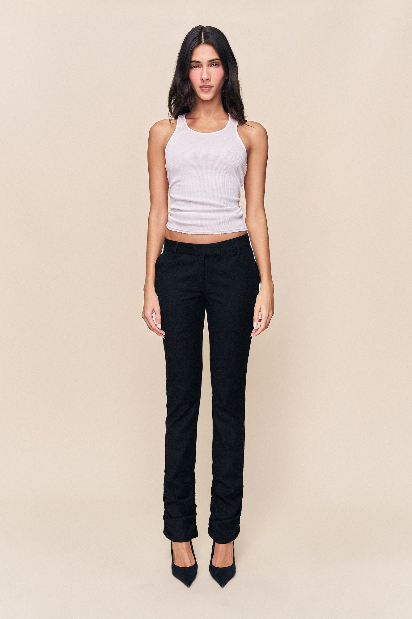 Womens | Cora Ruched Hem Pant | Black