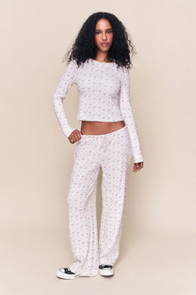 Womens | Lumi Long Sleeve Top | Pink Ditsy Rose