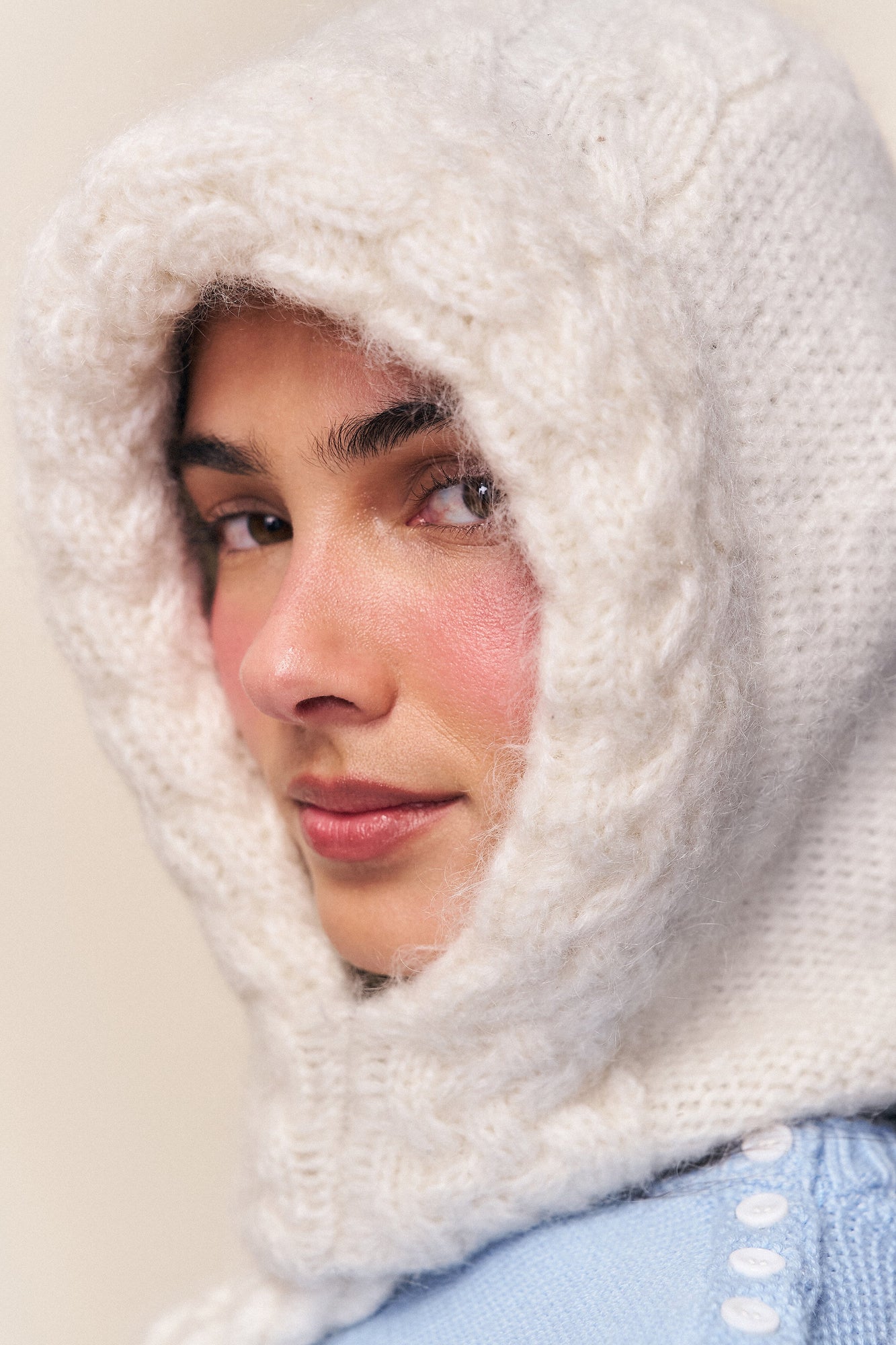 Womens | Cable Knit Hat | Ivory