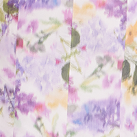 Badgley Mischka | Floral Long Sleeve Shirt Gown | Lilac Multi