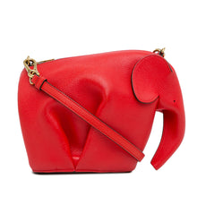 LOEWE | Pre-Owned Mini Leather Elephant Crossbody | Red