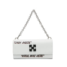 Off-White | Pre-Owned Jitney Quote Wallet on Chain | White