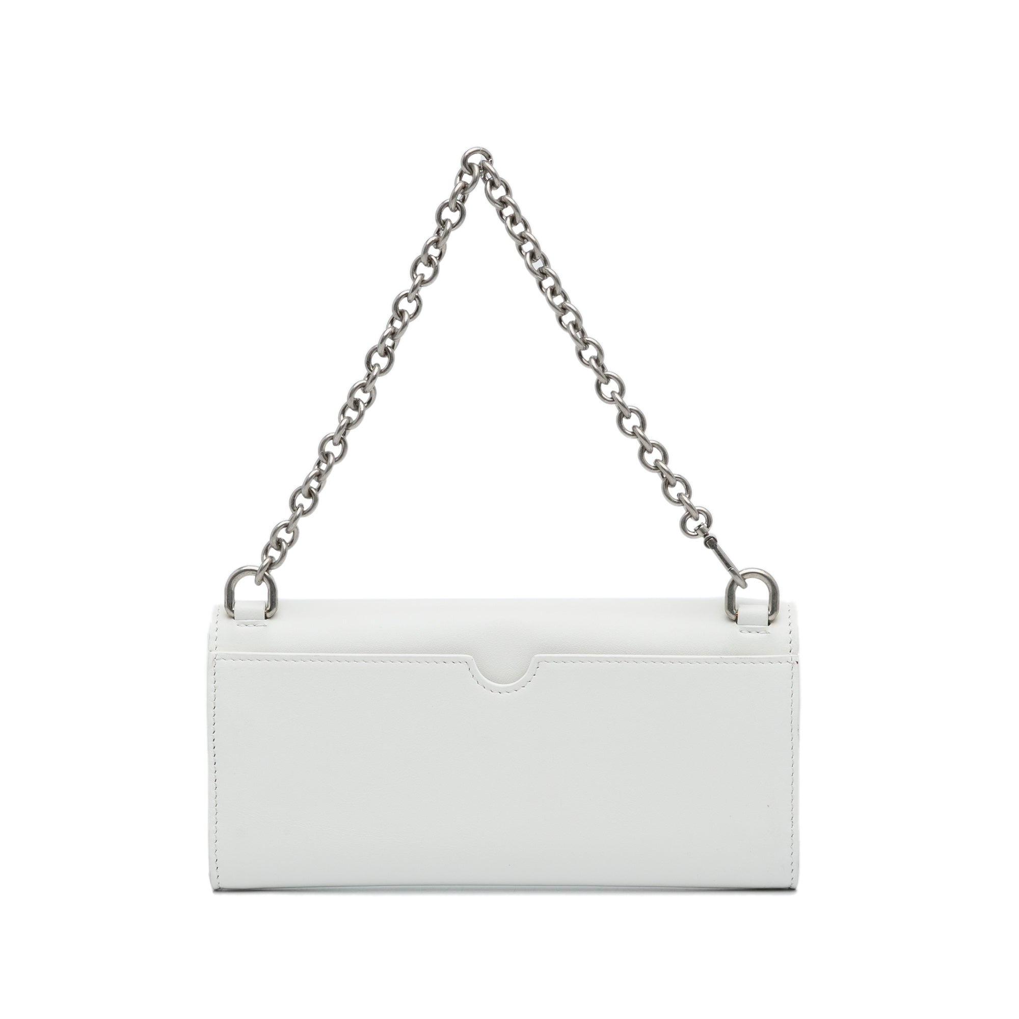 Off-White | Pre-Owned Jitney Quote Wallet on Chain | White