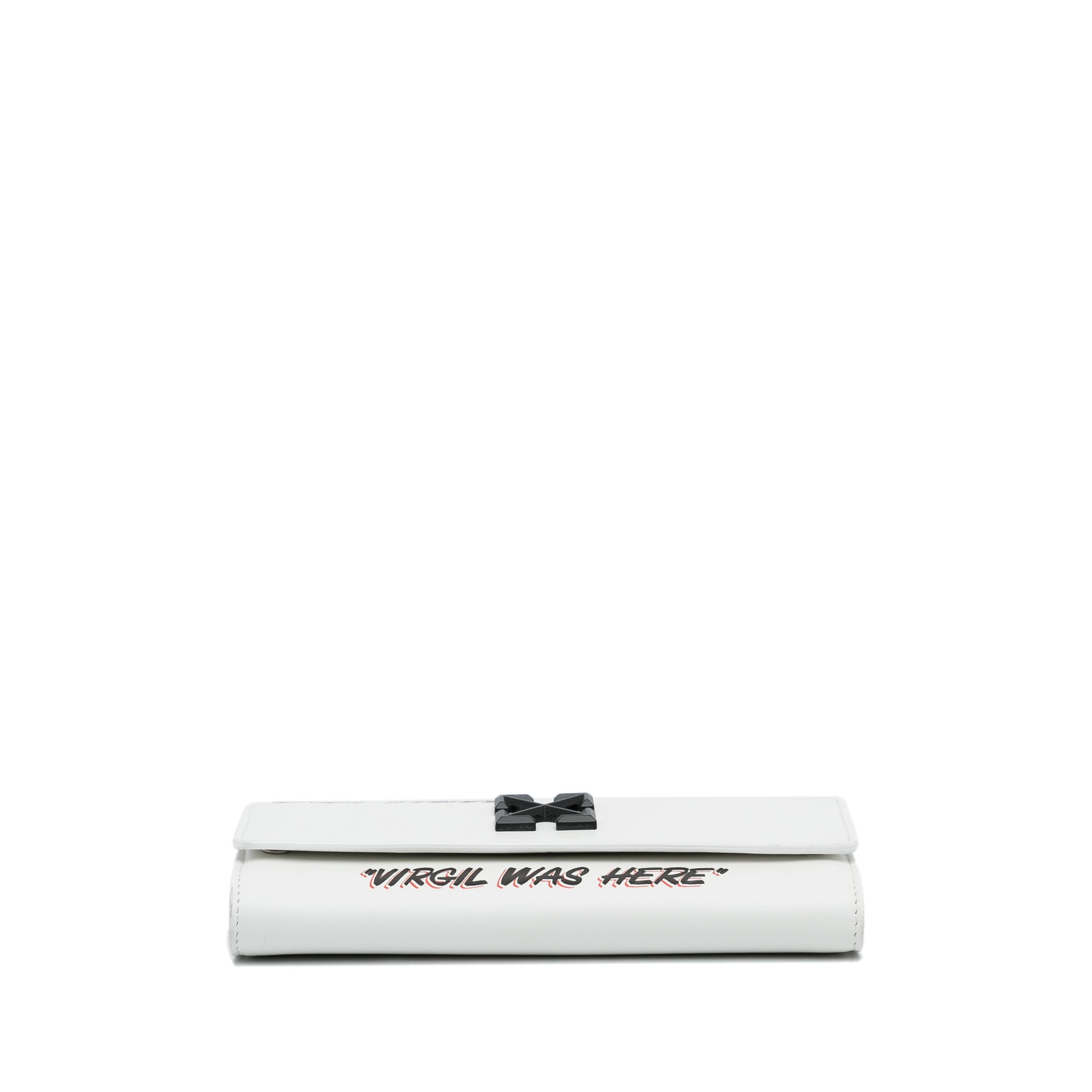 Off-White | Pre-Owned Jitney Quote Wallet on Chain | White