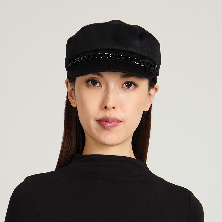 Marina Cashmere Cap | Black