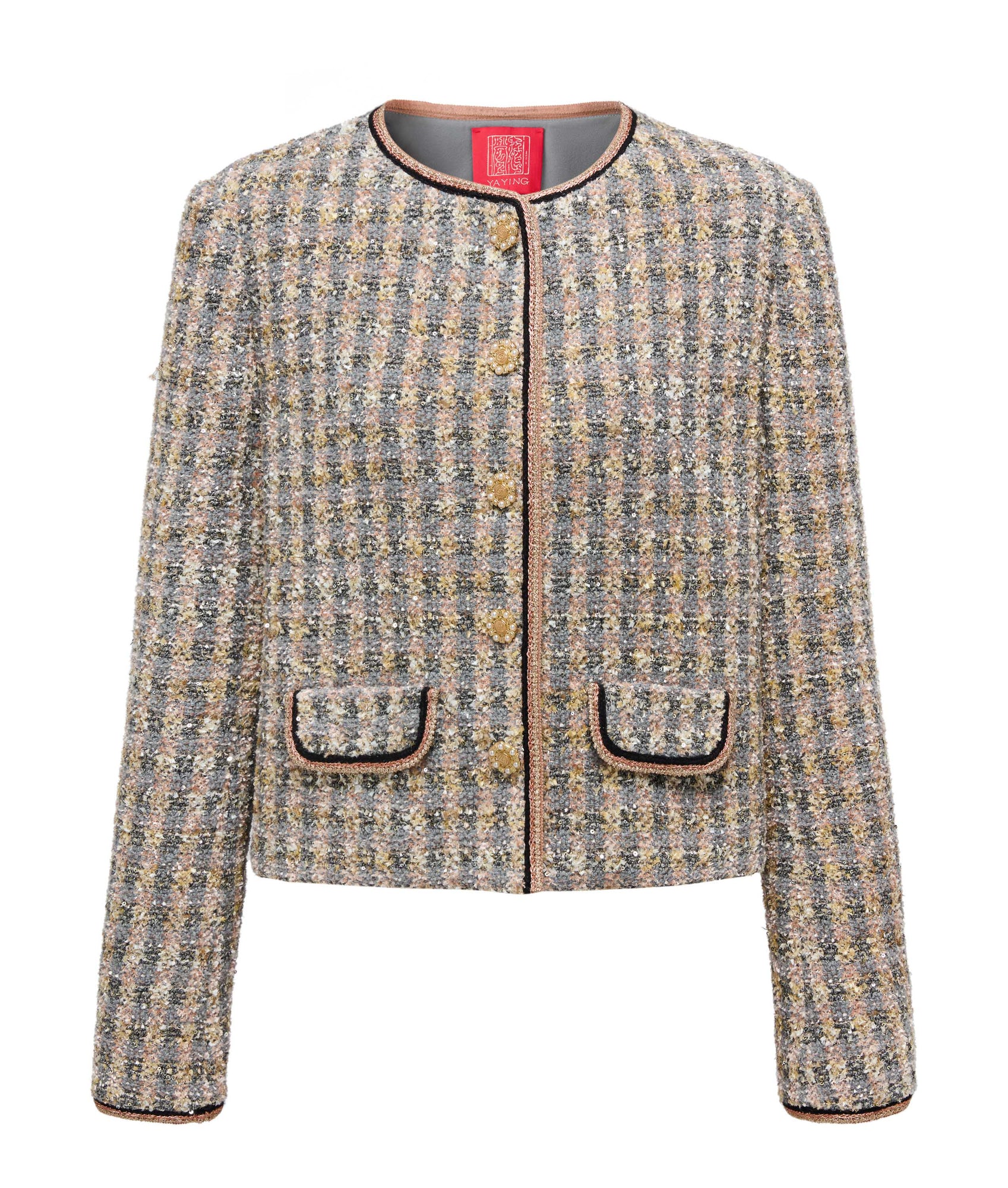 Tweed Knit Cardigan | Grey