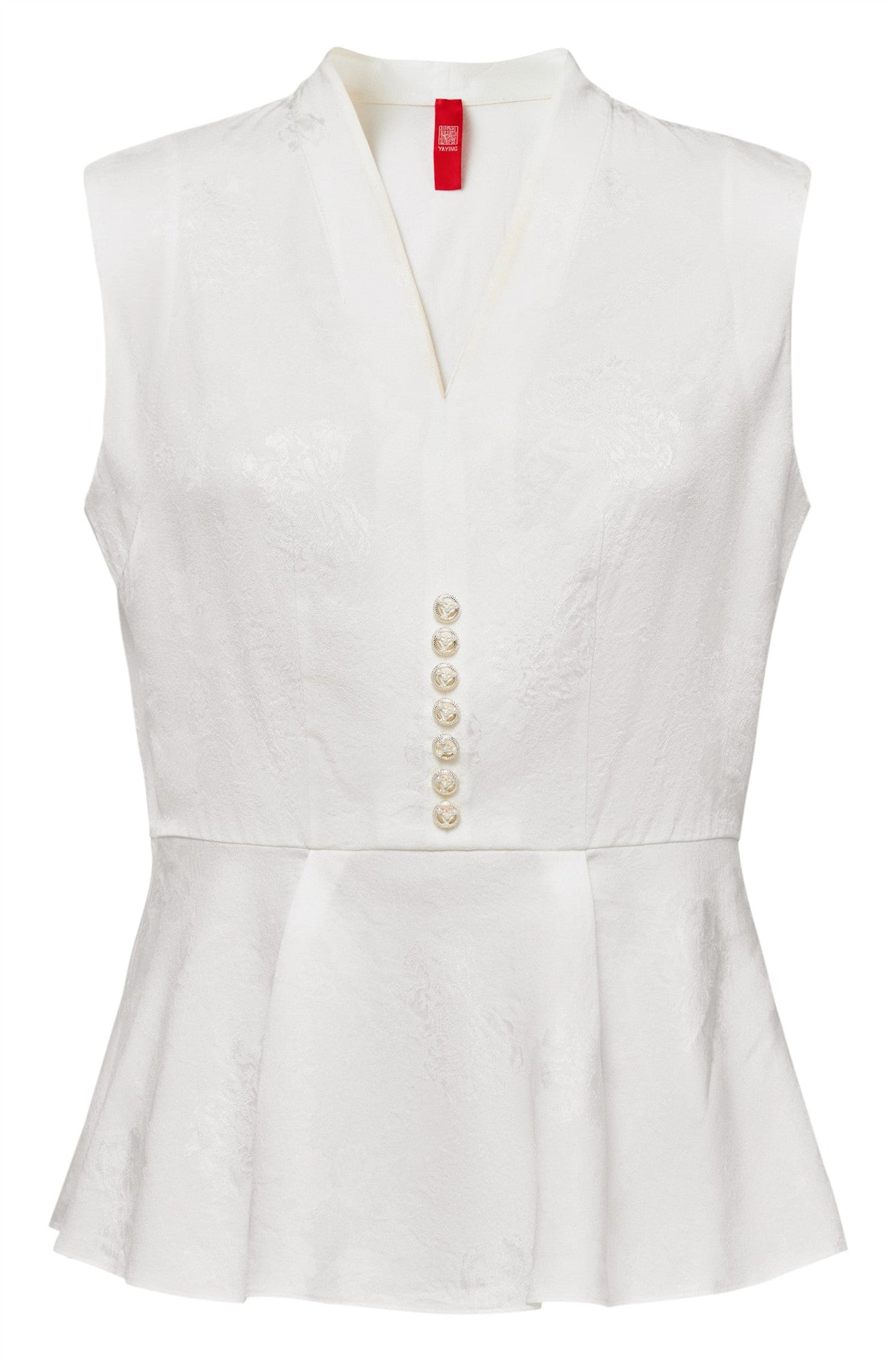 Mulberry Silk Sleeveless Shirt | White