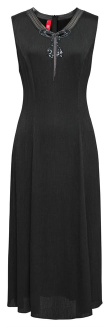 Pleated Triacetate Dress | Black