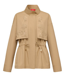 Mulberry Silk and Wool Trench Coat | Khaki