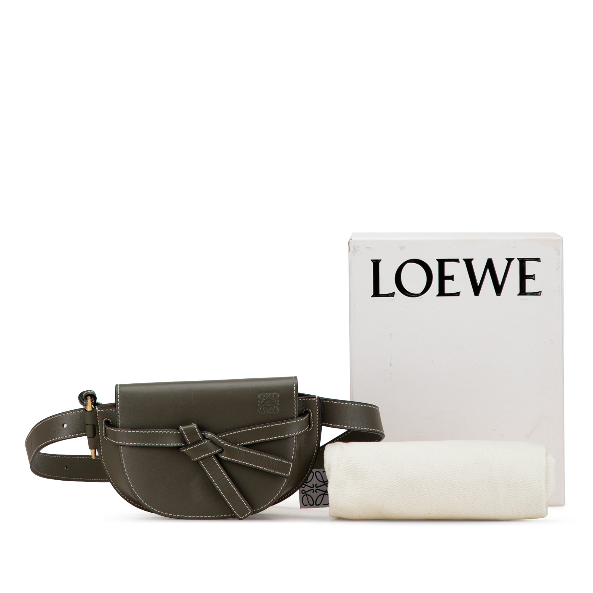 LOEWE | Pre-Owned Mini Leather Gate Belt Bag | Green
