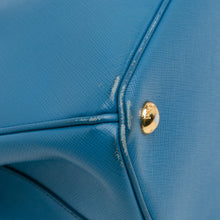 Prada | Pre-Owned Medium Saffiano Lux Galleria Double Zip Satchel | Blue
