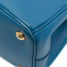 Prada | Pre-Owned Medium Saffiano Lux Galleria Double Zip Satchel | Blue