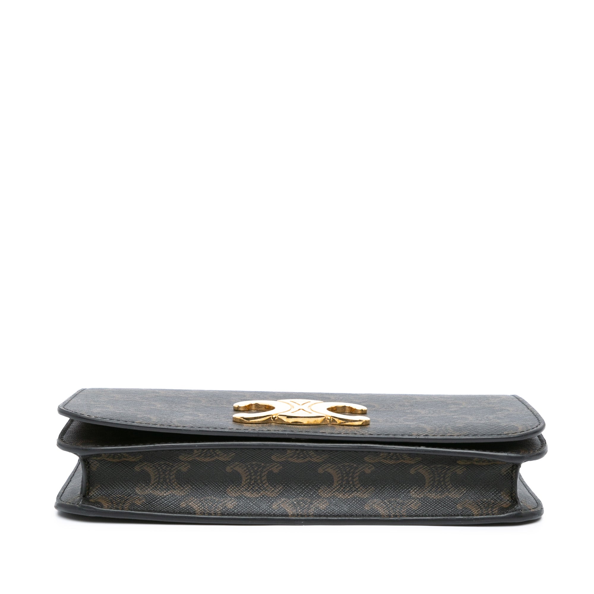 Celine | Pre-Owned Triomphe Coated Canvas Multi Pochette | Brown