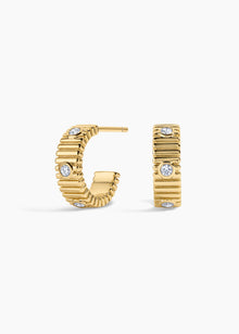 Ellie Earrings | Clear Crystal | 14K Gold Plated