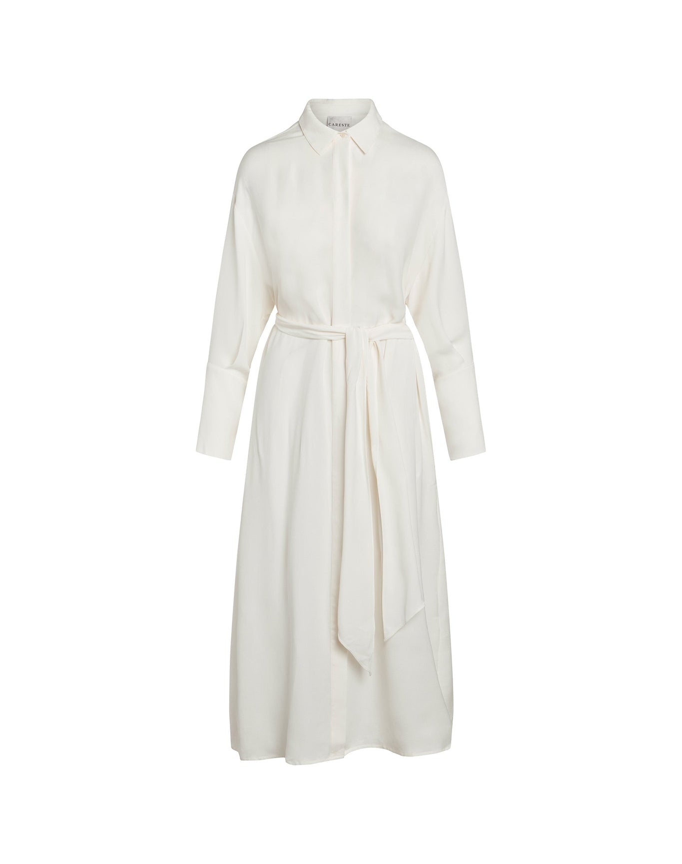Elsa Silk Silk Shirt Dress | Brilliant White