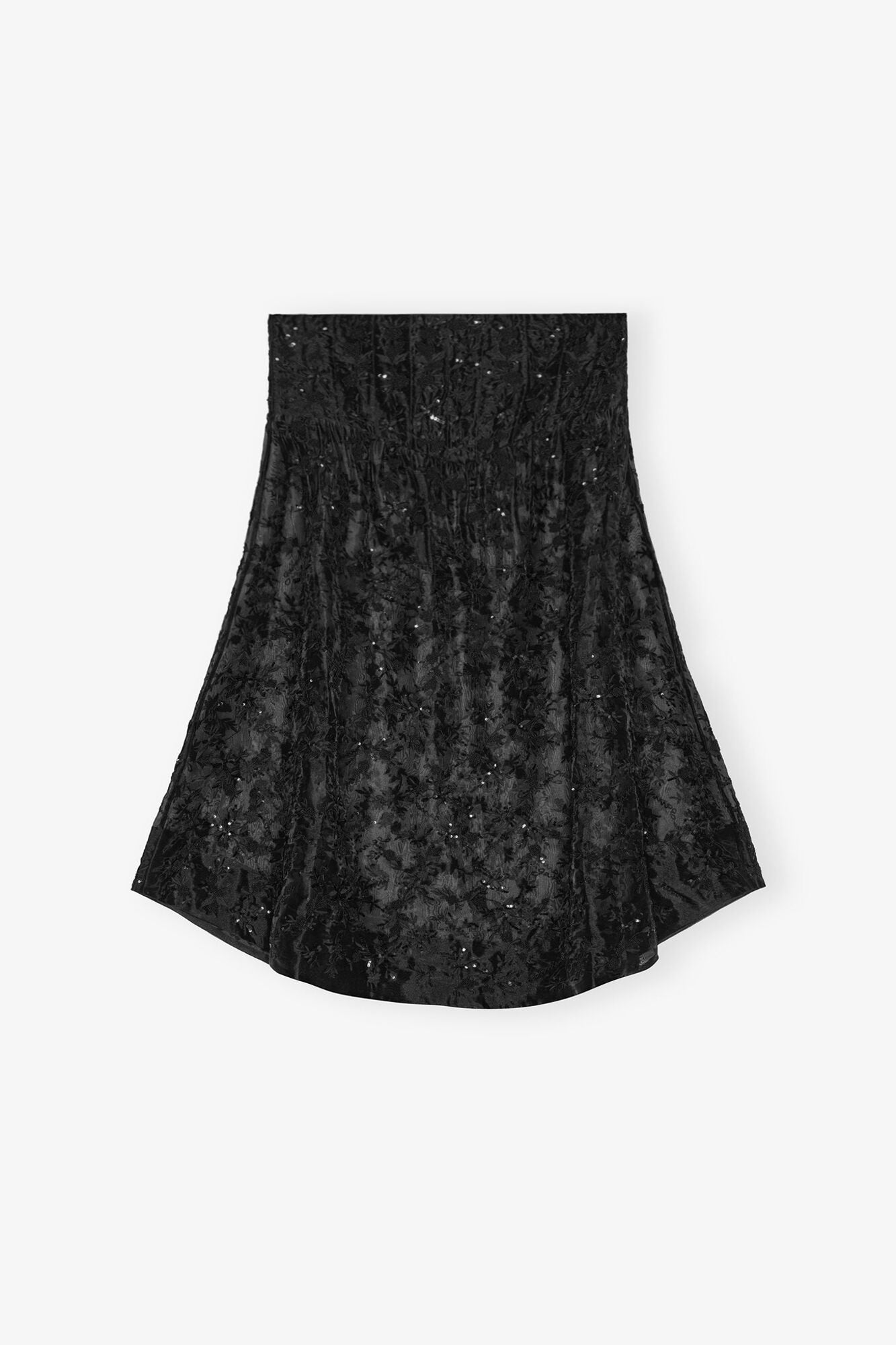 Embellished Organza Skirt | Black