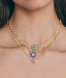 Emeline Flower Necklace in Lavender - Loren Hope