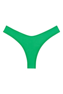 Added Coverage Lulu Zig Zag Stitch Bikini Bottom | Emerald Shimmer