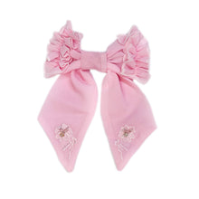 Eva Pink Ruffle Hair Bow