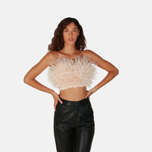 OW Collection Feather Top | Light Beige