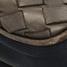Bottega Veneta | Pre-Owned Intrecciato Leather and Canvas Crossbody | Black