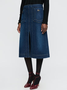 Fernanda Denim Skirt | Dark Indigo