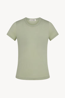 FITTED CREWNECK SHORT SLEEVE T-SHIRT - ETERNE