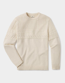 Men | Fisherman Crewneck Sweater | Ivory