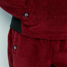 Sherpa Fleece Lounge Shorts | Cabernet/Black