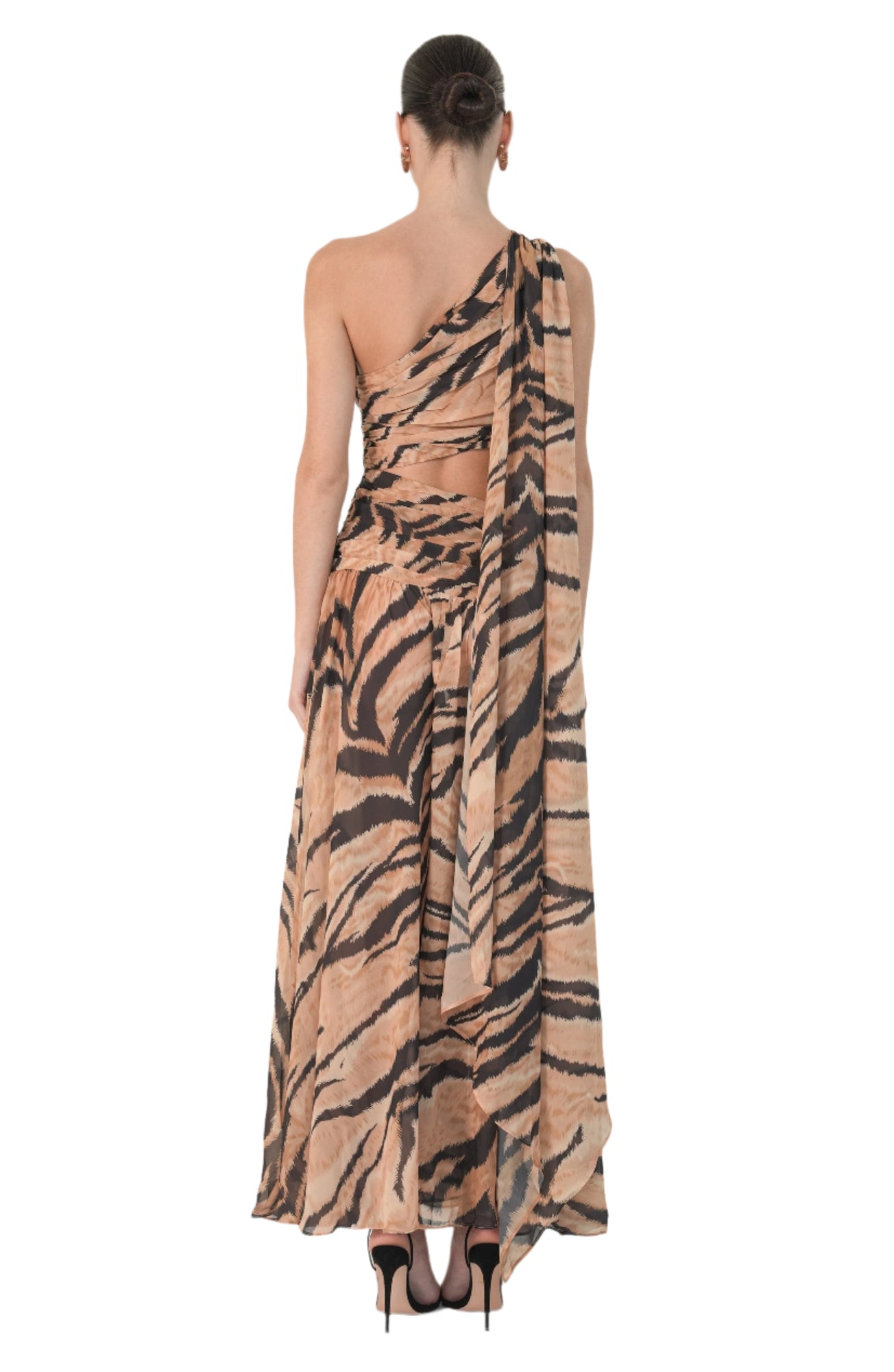 Simone Dress | Tiger Print Multi