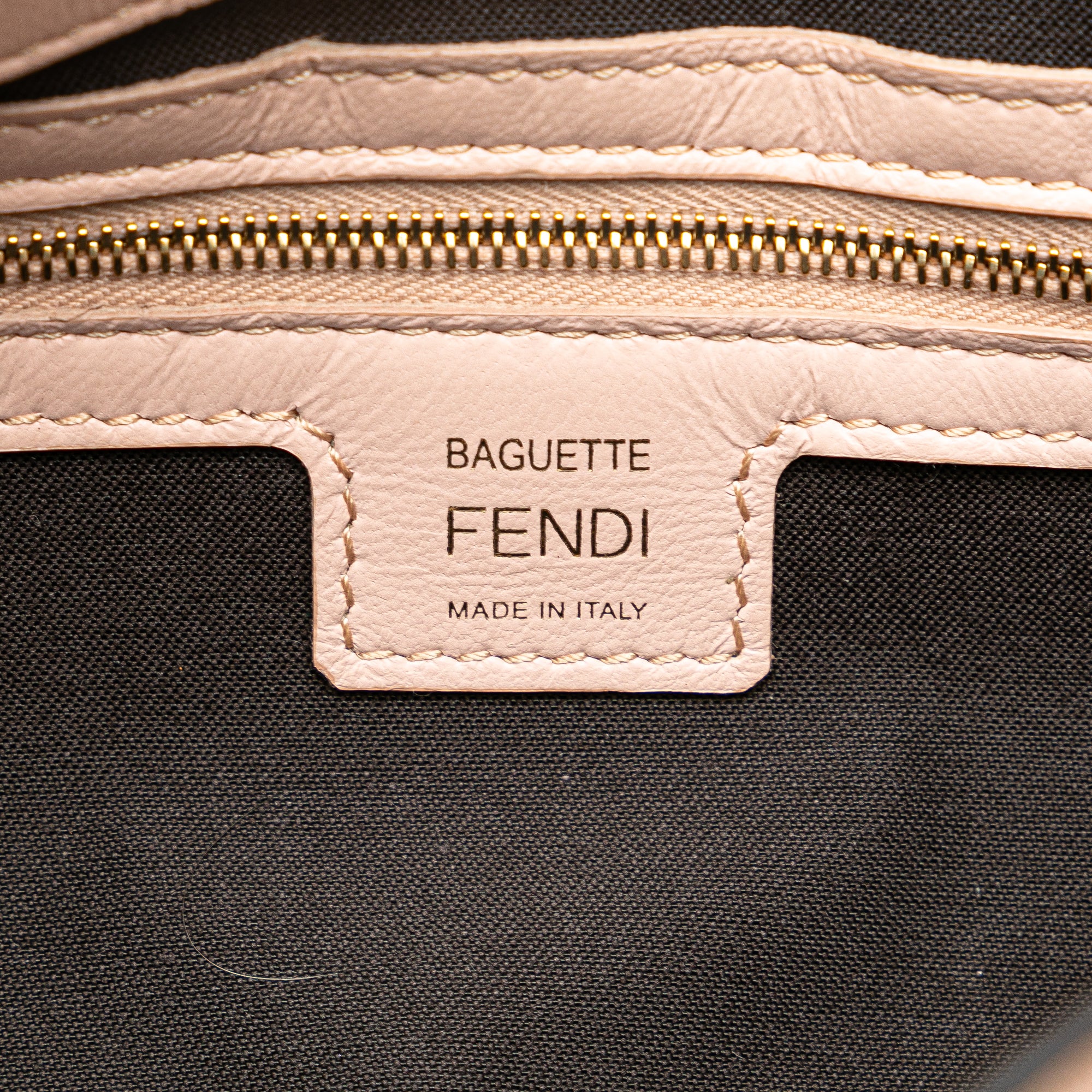 Fendi | Pre-Owned Zucca Embossed Leather Baguette Satchel | Pink