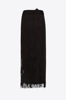 Fringe Midi Skirt | Black