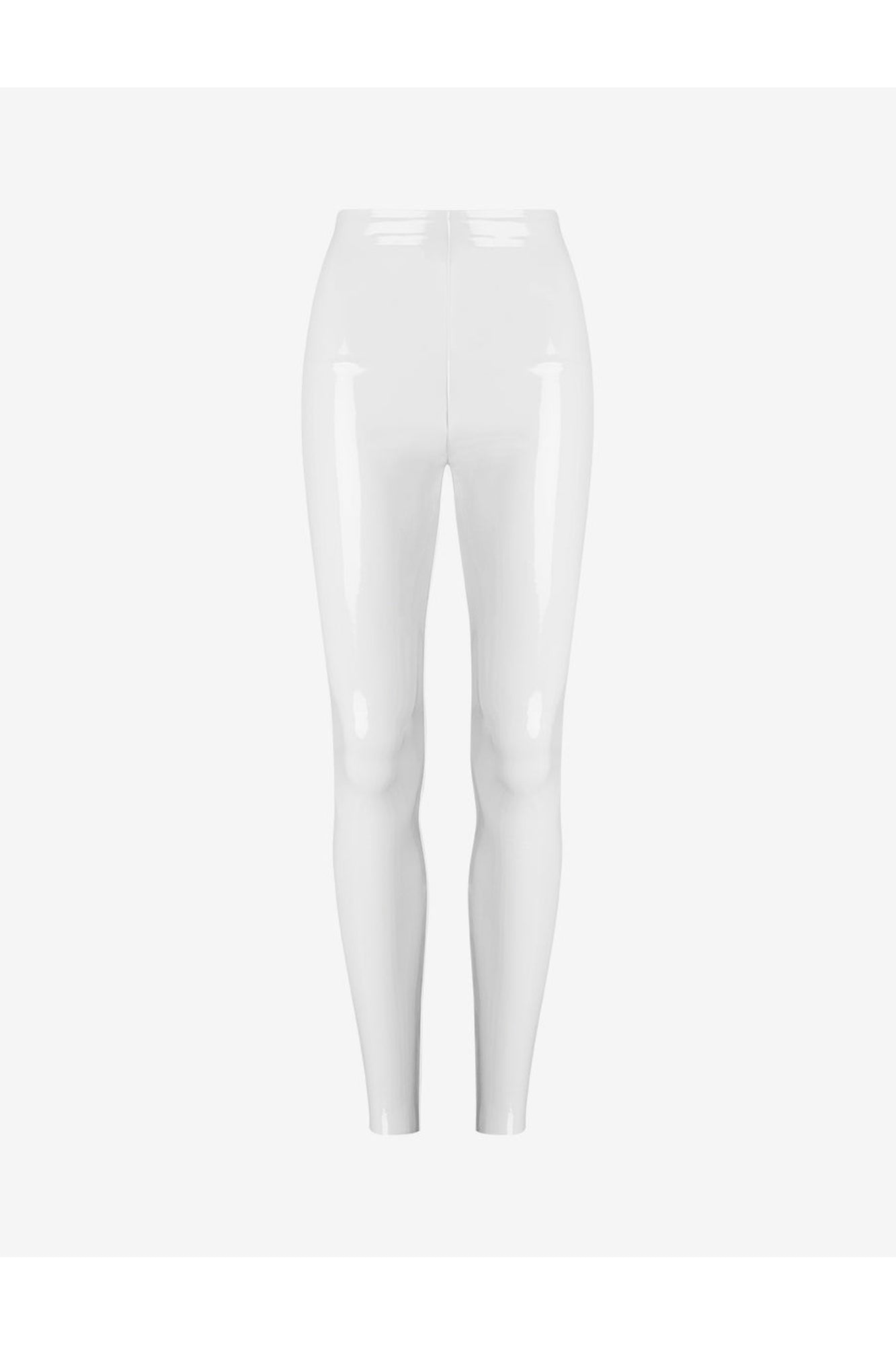 Faux Patent Leather Legging | White