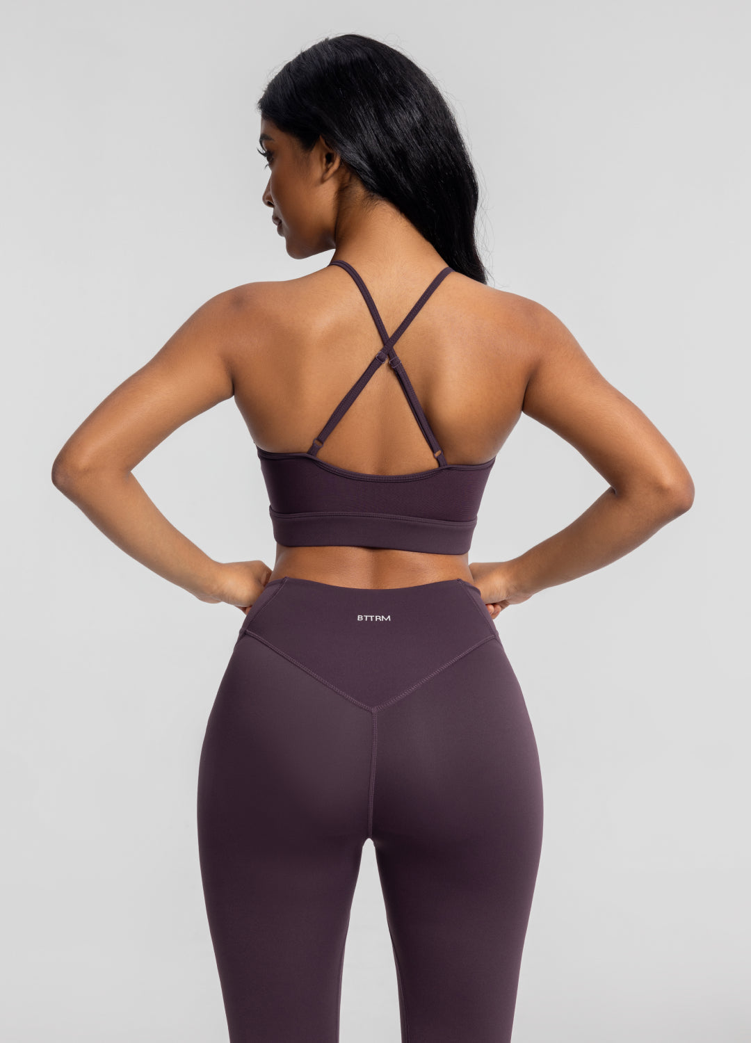 Seamless Crossback Bra | Midnight Plum