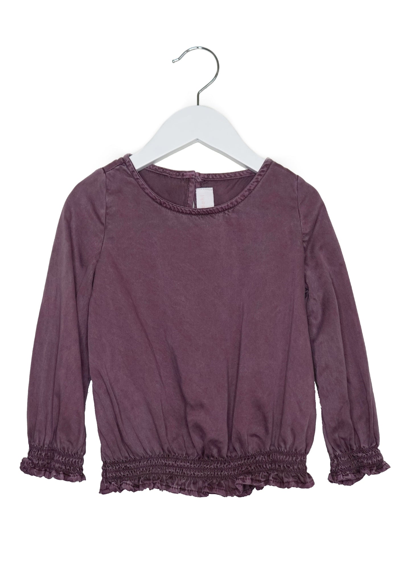 Ruffle Edge Smock Top | Merlot