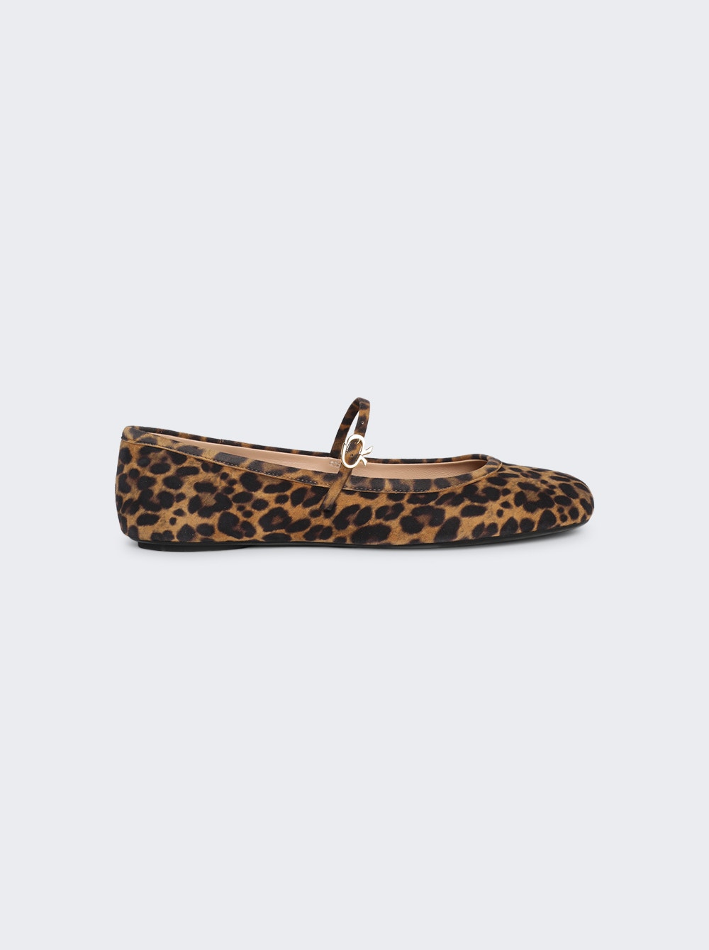 Women | Gianvito Rossi | Carla Camoscio Flat | Almond Leopard Print